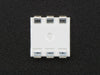 Top down view of a 5050 Warm White LED w/ Integrated Driver Chip. 