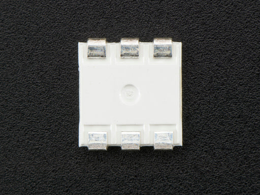 Top down view of a 5050 Cool White LED w/ Integrated Driver Chip. 