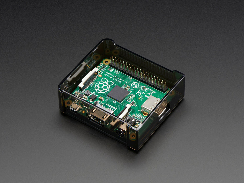 Angled shot of Raspberry Pi Model A+ Case without a lid.