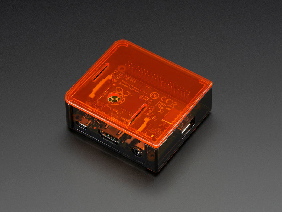 Angled shot of Raspberry Pi Model A+ Case without a lid.