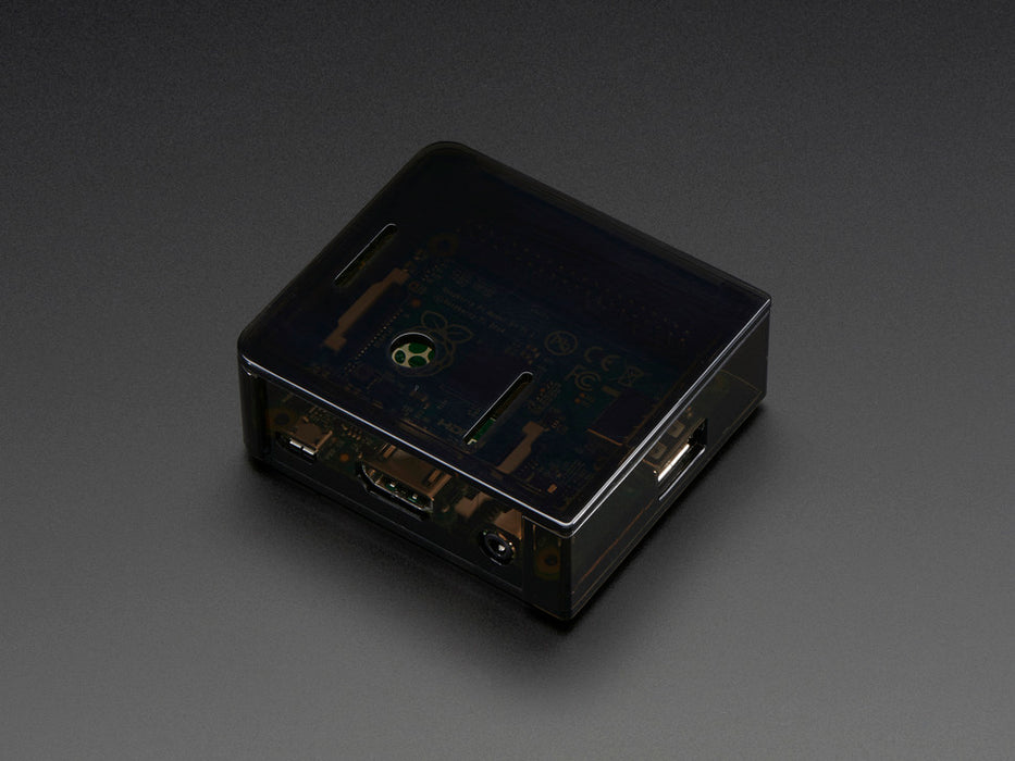 Angled shot of Raspberry Pi Model A+ Case without a lid.