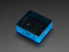 Angled shot of blue Raspberry Pi Model A+ Case without lid.