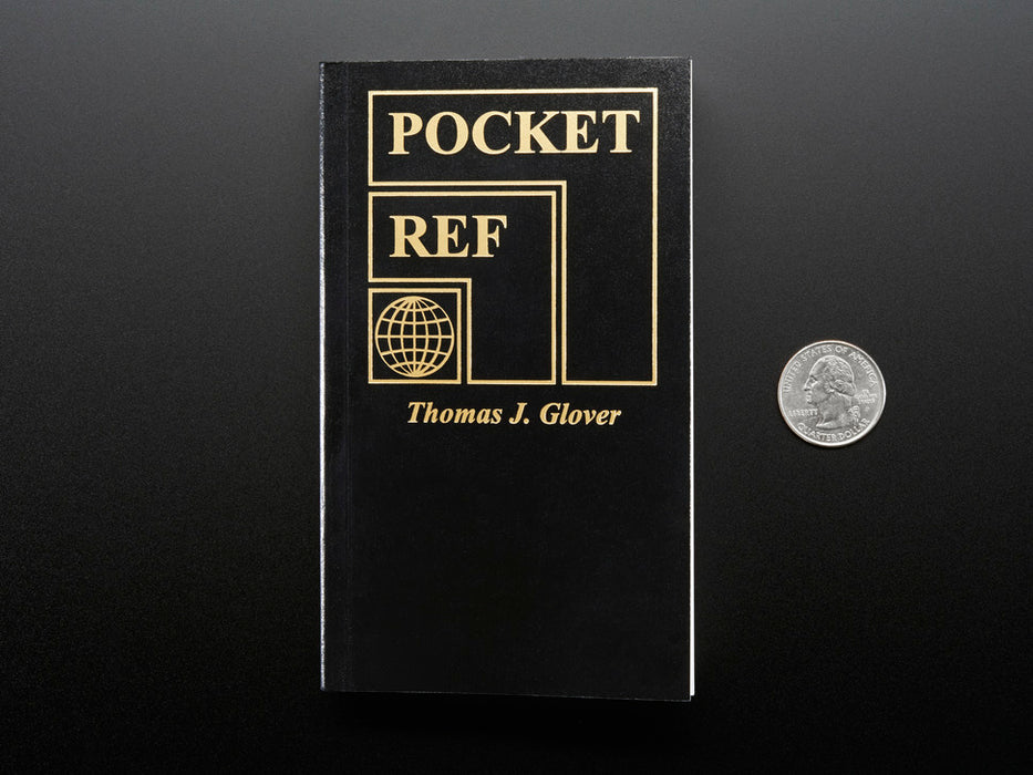 Angled shot of black tome Pocket Ref - 4th Edition - by Thomas J. Glover.