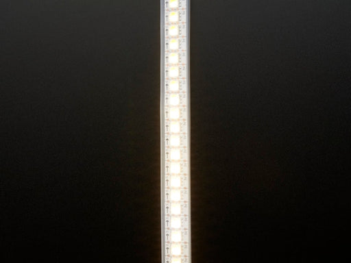 Video of part of an LED strip oscillating warm white LEDs.