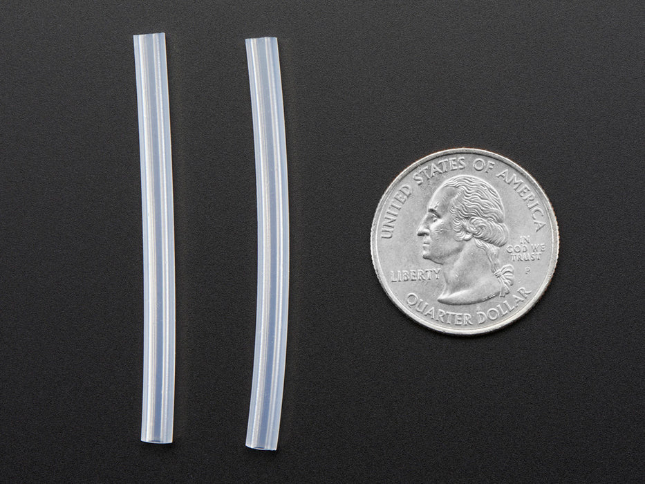 Two pieces of silicone tubing
