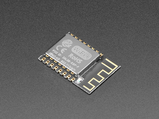 Angled shot of a ESP8266 SMT Module .