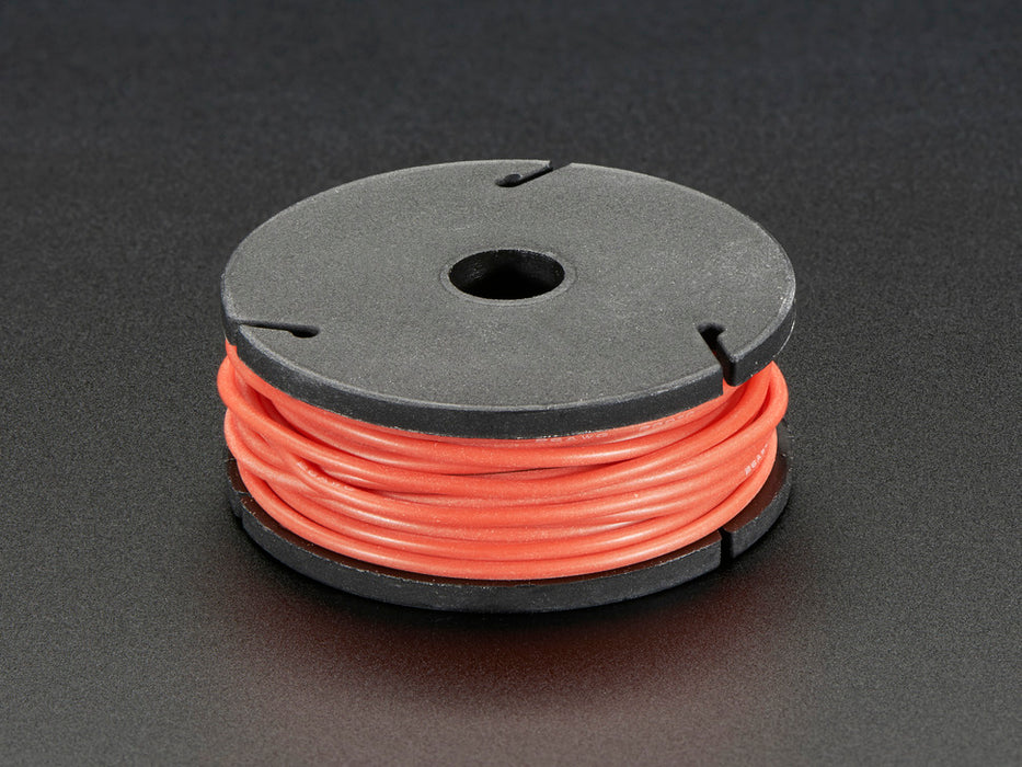 Silicone Cover Stranded-Core Wire - 25ft 26AWG - Red