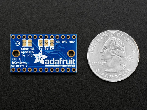 Angled shot of a TCA9548A I2C Multiplexer. 