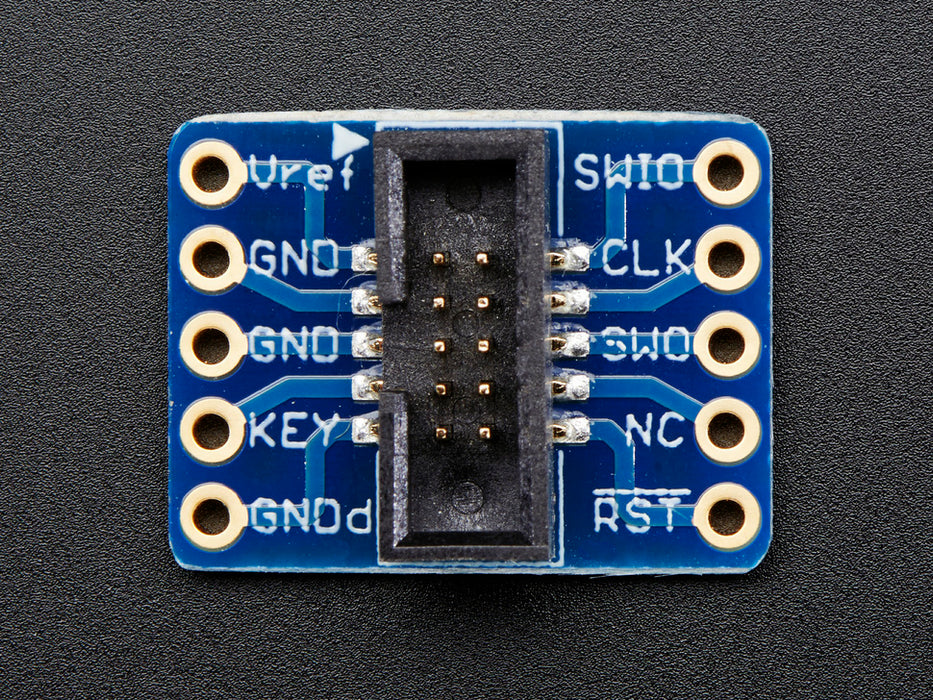 Angled shot of SWD (2x5 1.27mm) Cable Breakout Board