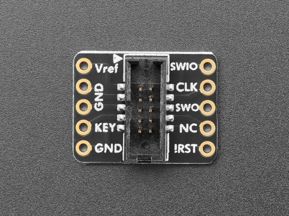 Angled shot of SWD (2x5 1.27mm) Cable Breakout Board