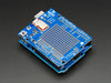 Close up of a Side view of a Adafruit Bluefruit LE Shield - Bluetooth LE for Arduino. 