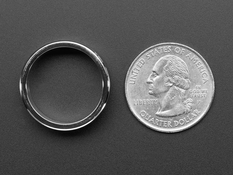 Black resin and metal ring