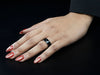 Black resin and metal ring