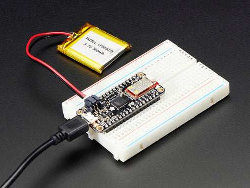 Angled shot of rectangular microcontroller.