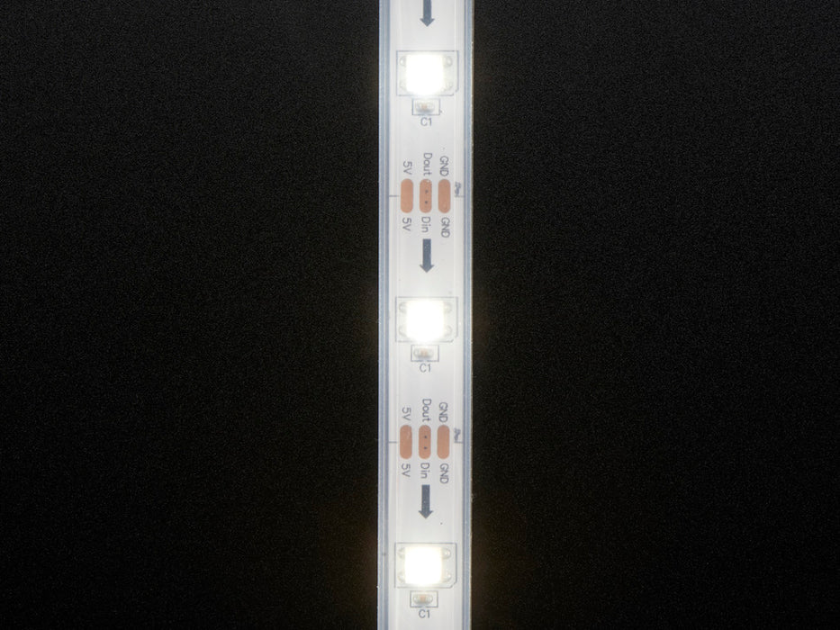 Adafruit NeoPixel Digital RGB LED Strip with different rainbow and white lights moving around