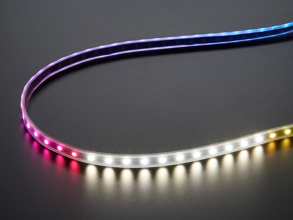 Adafruit NeoPixel Digital RGB LED Strip with different rainbow and white lights moving around