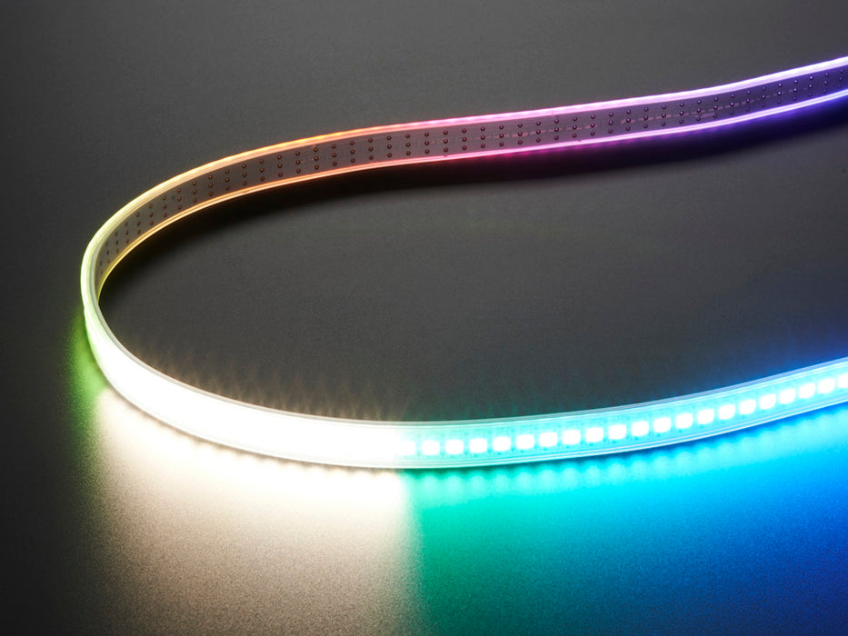 Adafruit NeoPixel Digital RGB LED Strip with different rainbow and white lights moving around