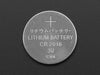 Front shot of CR2016 Lithium Coin Cell Battery upright.