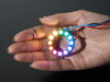 NeoPixel Ring with 12 x 5050 RGBW LEDs lighting up rainbow and white