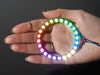 NeoPixel Ring with 24 x 5050 RGBW LEDs lighting up rainbow and white