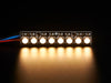 NeoPixel Stick with 8 x 5050 RGBW LED lit up rainbow and white