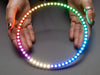 NeoPixel Ring with 60 x 5050 RGBW LEDs lighting up rainbow and white