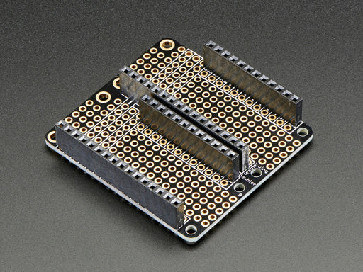 Double prototyping feather wing PCB with socket headers installed