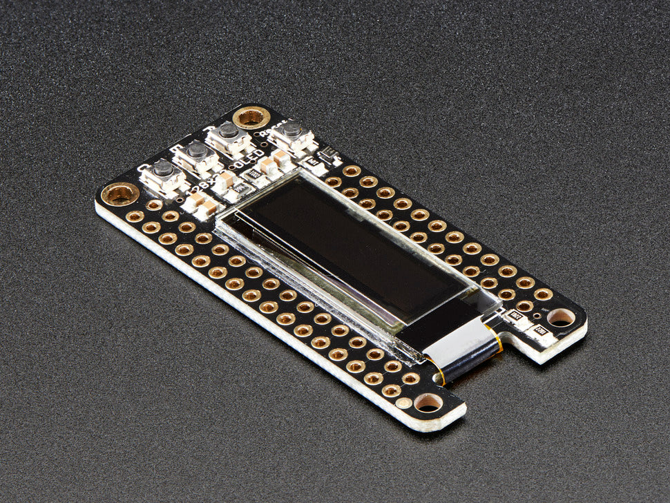Adafruit FeatherWing OLED - 128x32 OLED Add-on For Feather — Robot Italy
