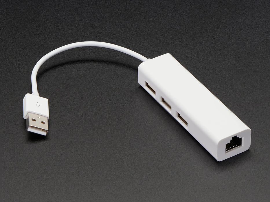 USB 2.0 and Ethernet Hub - 3 USB Ports and 1 Ethernet