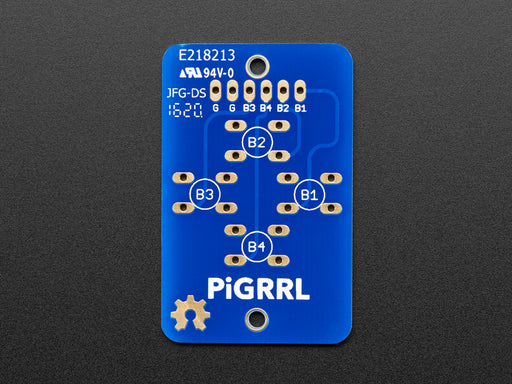 Angle shot PiGrrl Zero Custom Gamepad PCB 