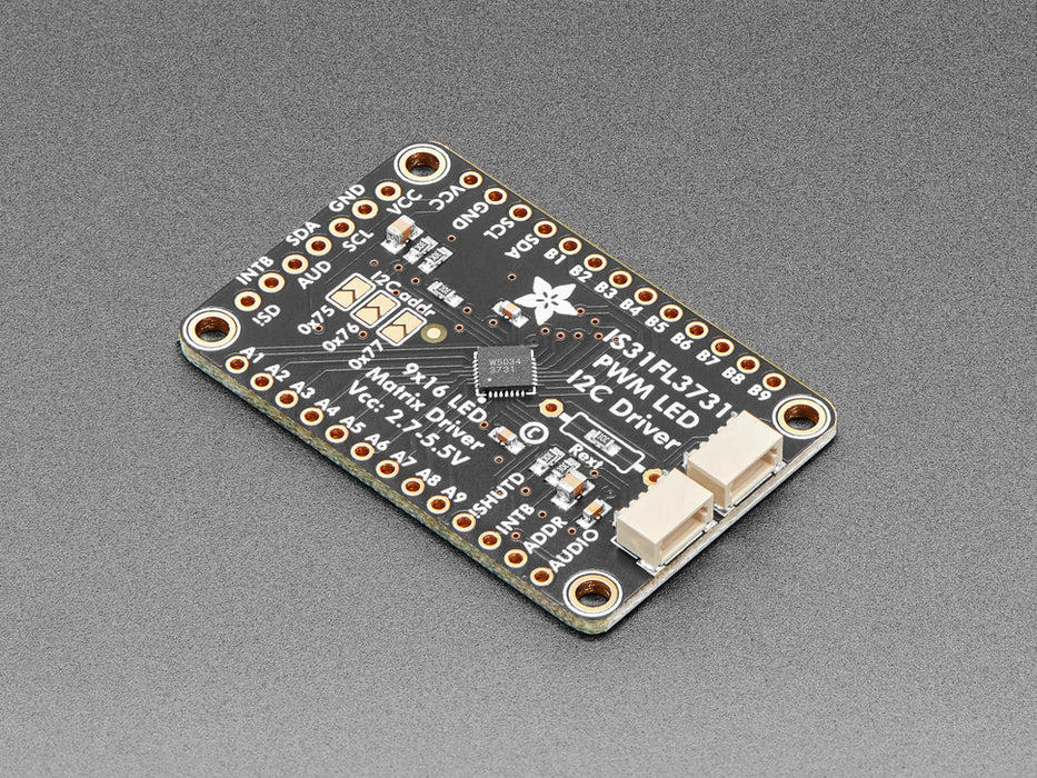 Angled shot of PWM LED matrix driver board.