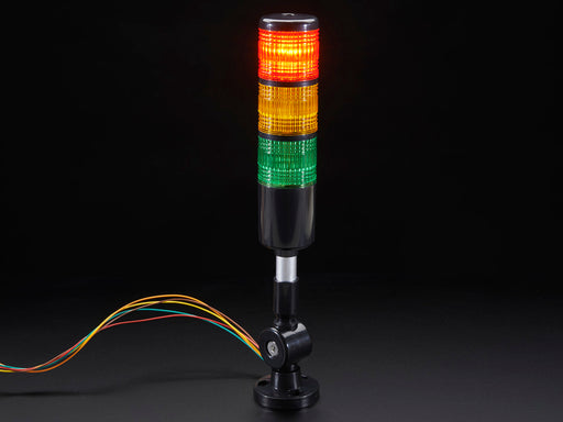 Tower Light with Red Yellow and Green segments lighting up