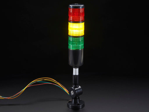 Tower Light with Red Yellow and Green segments lighting up