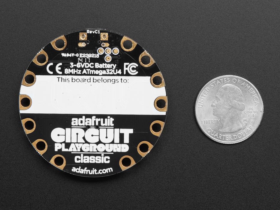 Video of a round microcontroller with lit up LEDs.