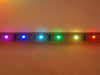 Coiled LED strip with each LED a different rainbow color