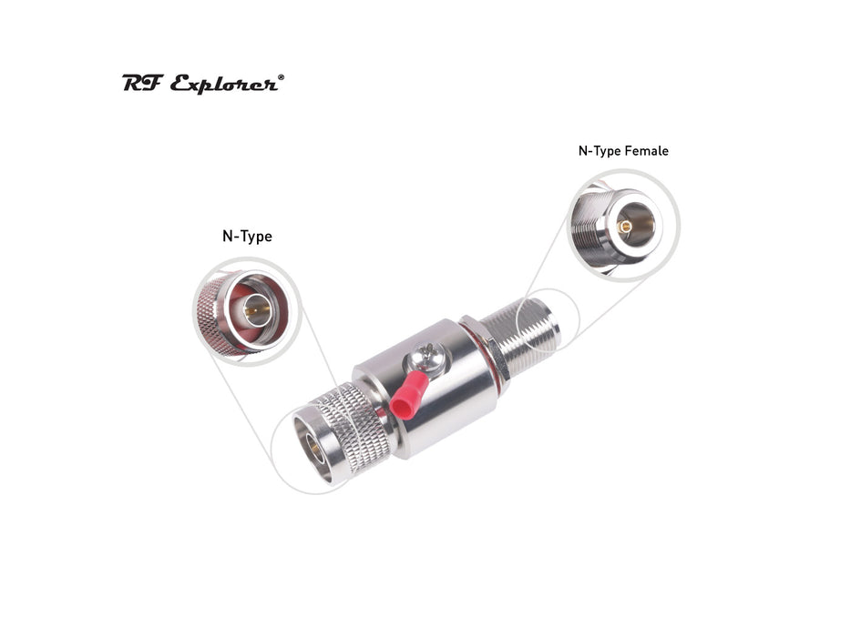 RF Explorer RFEA-1 External Lightning Arrestor; 3GHz; N Male/Female Connector