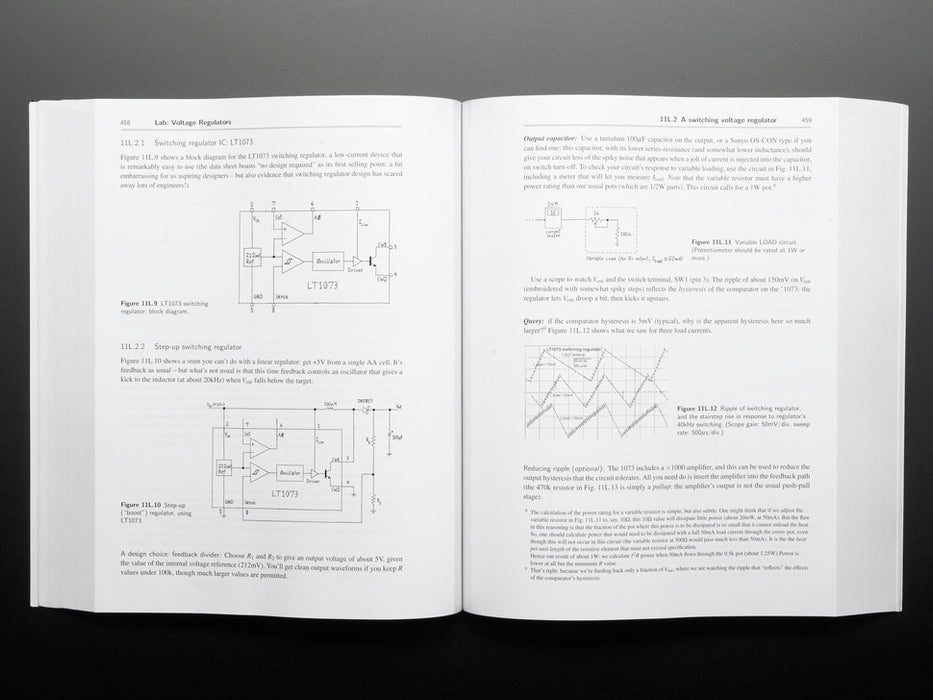 Angled shot of hardcover "Learning the Art of Electronics - A Hands-On Lab Course"