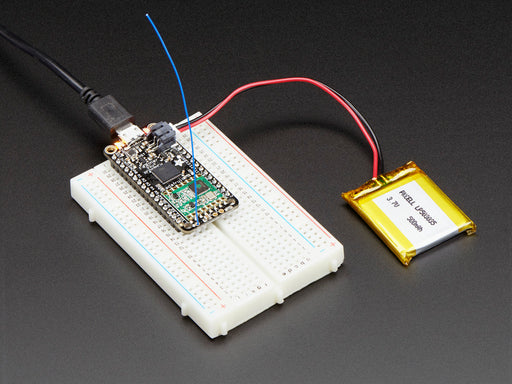 Angled shot of rectangular microcontroller.