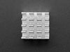 Square aluminum heat sink with 20 fins