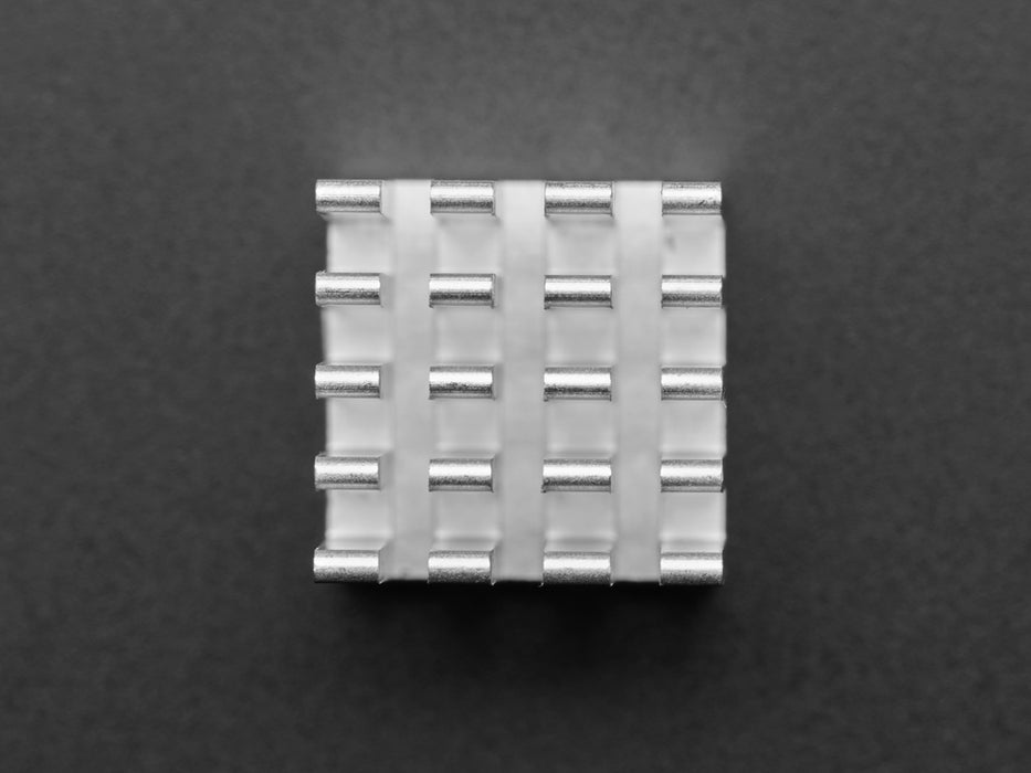 Square aluminum heat sink with 20 fins