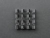 Square aluminum heat sink with 16 fins