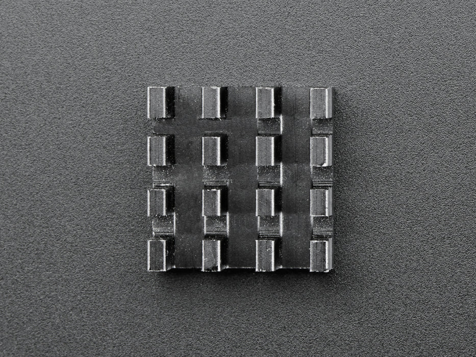 Square aluminum heat sink with 16 fins