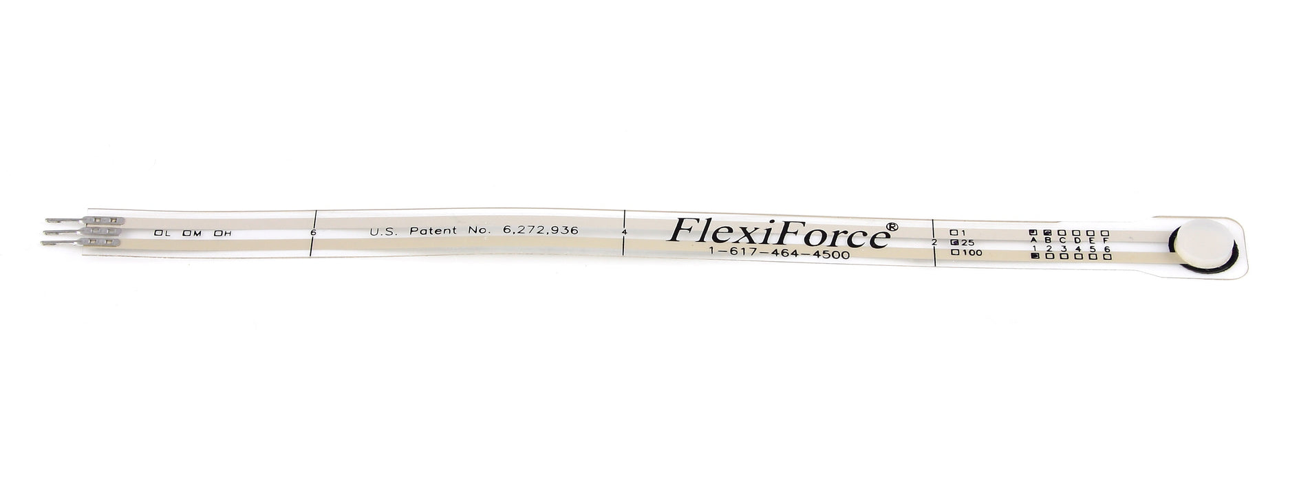 8″ FlexiForce 0-25lb. Resistive Force Sensor