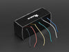 Hook-up Wire Spool Set in box with 6 colorful wires coming out