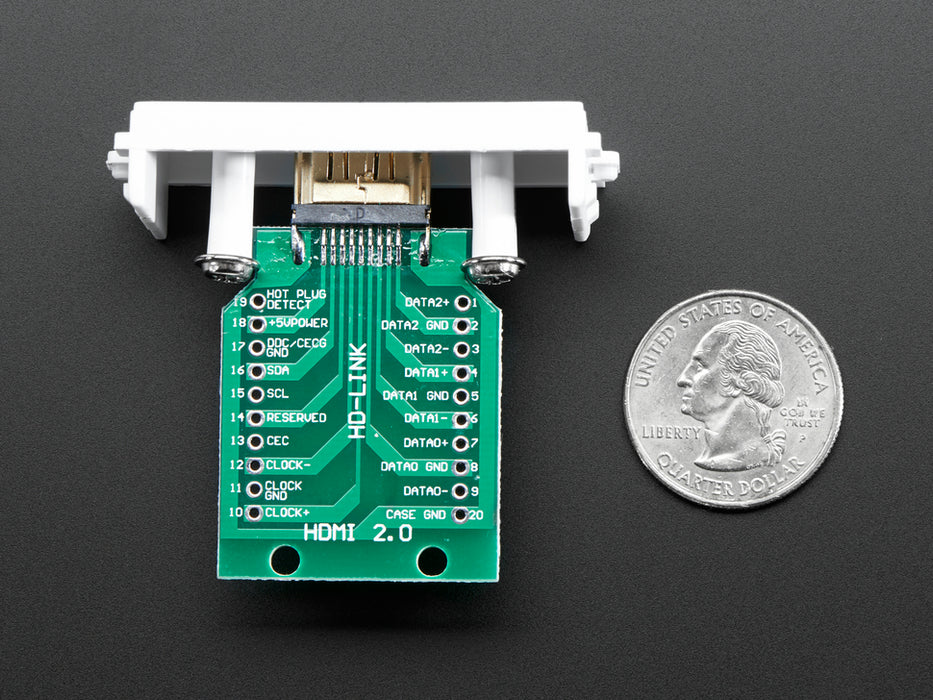 Panel Mount HDMI Socket Breakout front showing socket