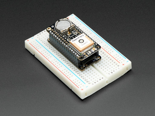 Angled shot of long, rectangular GPS-enabled add-on board.