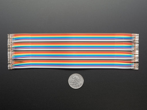 Angled shot of Premium Female/Female Raw Custom Jumper Wires - 40 x 6 (150mm)