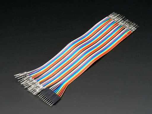 Angled shot of Premium Male/Male Raw Jumper Wires - 40 x 6 (150mm)