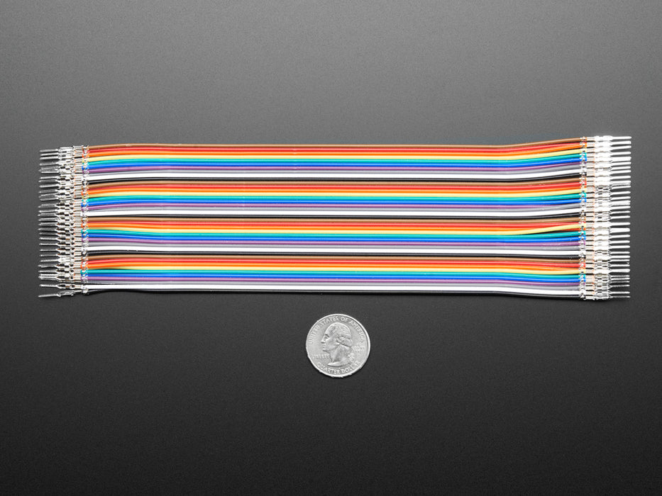 Angled shot of Premium Male/Male Raw Jumper Wires - 40 x 6 (150mm)