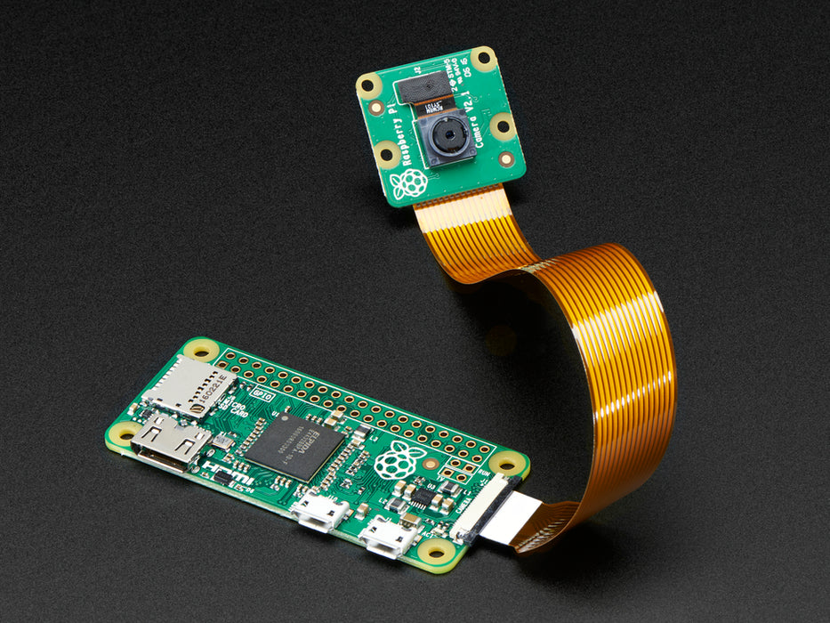 Angled shot of a Raspberry Pi Zero v1.3 Camera Cable. 